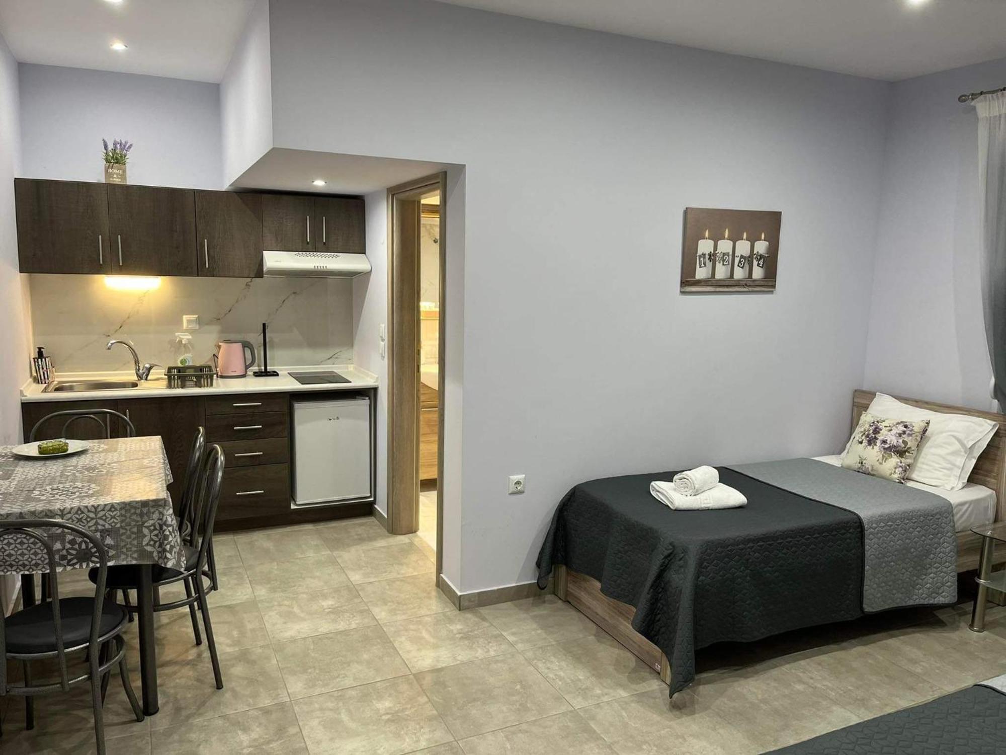 Kaiafas Luxury Philoxenia Apartman Néa Péramos Szoba fotó